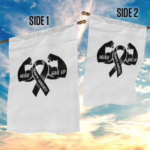 Melanoma Awareness Warrior Garden Flag Never Give Up TS12 Print Your Wear
