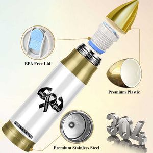 Melanoma Awareness Warrior Bullet Tumbler Never Give Up TS12 Print Your Wear