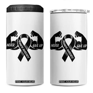 Melanoma Awareness Warrior 4 in 1 Can Cooler Tumbler Never Give Up TS12 One Size: 16 oz White Print Your Wear