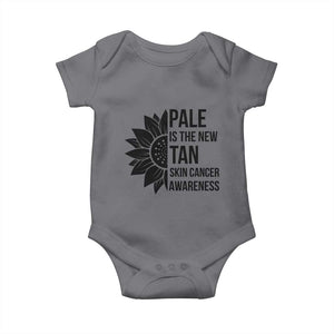 Skin Cancer Survivor Warrior Baby Onesie Pale Is The New Tan TS12 Charcoal Print Your Wear