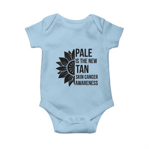 Skin Cancer Survivor Warrior Baby Onesie Pale Is The New Tan TS12 Light Blue Print Your Wear