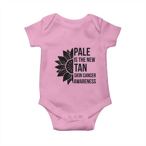 Skin Cancer Survivor Warrior Baby Onesie Pale Is The New Tan TS12 Light Pink Print Your Wear