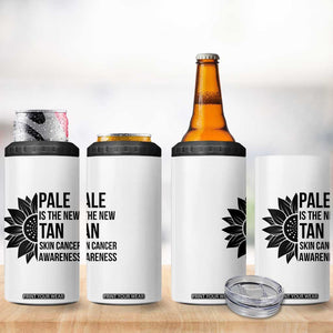 Skin Cancer Survivor Warrior 4 in 1 Can Cooler Tumbler Pale Is The New Tan TS12 Print Your Wear
