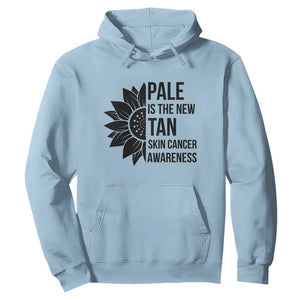 Skin Cancer Survivor Warrior Hoodie Pale Is The New Tan TS12 Light Blue Print Your Wear