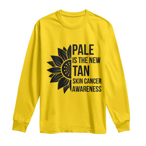 Skin Cancer Survivor Warrior Long Sleeve Shirt Pale Is The New Tan TS12 Daisy Print Your Wear