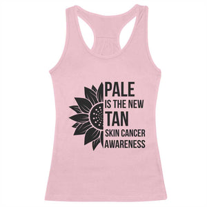 Skin Cancer Survivor Warrior Racerback Tank Top Pale Is The New Tan TS12 Light Pink Print Your Wear