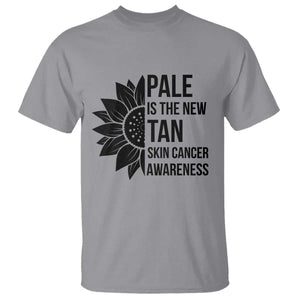 Skin Cancer Survivor Warrior T Shirt Pale Is The New Tan TS12 Sport Gray Print Your Wear