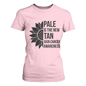 Skin Cancer Survivor Warrior T Shirt For Women Pale Is The New Tan TS12 Light Pink Print Your Wear