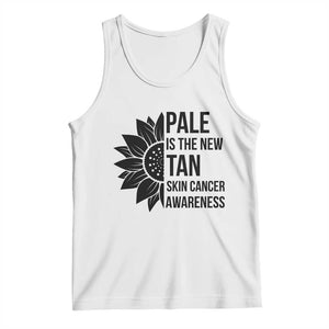 Skin Cancer Survivor Warrior Tank Top Pale Is The New Tan TS12 White Print Your Wear