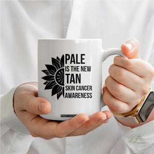 Skin Cancer Survivor Warrior Coffee Mug Pale Is The New Tan TS12 Print Your Wear