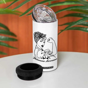 Melanoma Awareness Strong Woman 4 in 1 Can Cooler Tumbler Feminist Warrior TS12 Print Your Wear