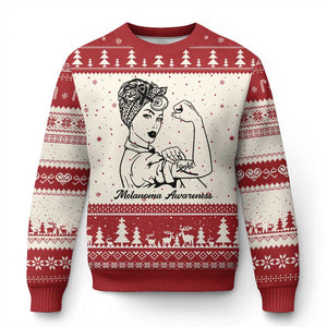Melanoma Awareness Strong Woman Ugly Christmas Sweater Feminist Warrior TS12 Beige Red Print Your Wear