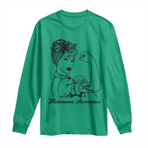 Melanoma Awareness Strong Woman Long Sleeve Shirt Feminist Warrior TS12 Irish Green Print Your Wear