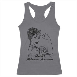 Melanoma Awareness Strong Woman Racerback Tank Top Feminist Warrior TS12 Charcoal Print Your Wear