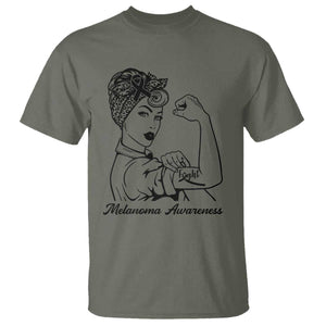 Melanoma Awareness Strong Woman T Shirt Feminist Warrior TS12 Military Green Print Your Wear