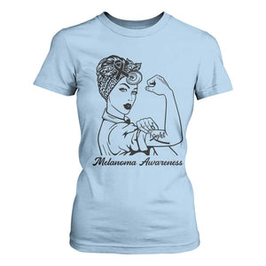 Melanoma Awareness Strong Woman T Shirt For Women Feminist Warrior TS12 Light Blue Print Your Wear