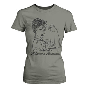 Melanoma Awareness Strong Woman T Shirt For Women Feminist Warrior TS12 Military Green Print Your Wear
