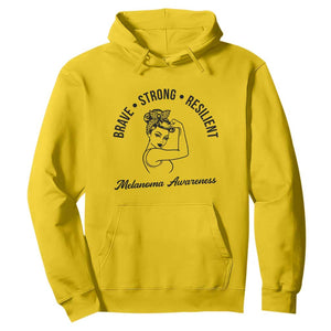 Melanoma Awareness Strong Woman Hoodie Brave Strong Resilient Warrior TS12 Daisy Print Your Wear