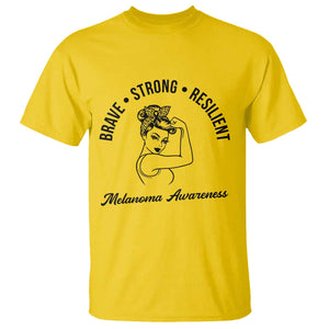 Melanoma Awareness Strong Woman T Shirt Brave Strong Resilient Warrior TS12 Daisy Print Your Wear