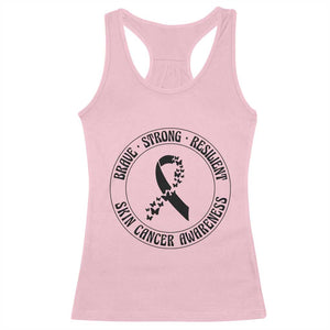Melanoma Awareness Racerback Tank Top Brave Strong Resilient Warrior TS12 Light Pink Print Your Wear