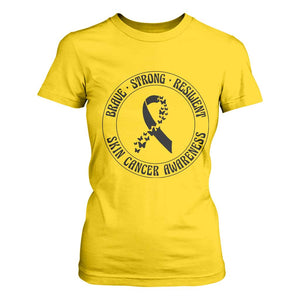 Melanoma Awareness T Shirt For Women Brave Strong Resilient Warrior TS12 Daisy Print Your Wear