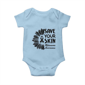 Skin Cancer Fighter Baby Onesie Save Your Skin TS12 Light Blue Print Your Wear
