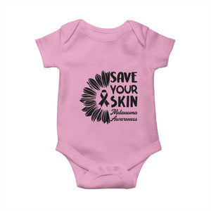 Skin Cancer Fighter Baby Onesie Save Your Skin TS12 Light Pink Print Your Wear