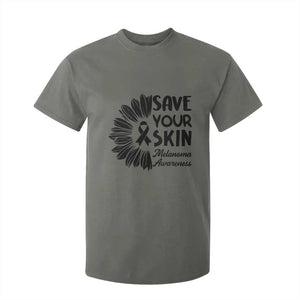 Skin Cancer Fighter T Shirt For Kid Save Your Skin TS12 Military Green Print Your Wear