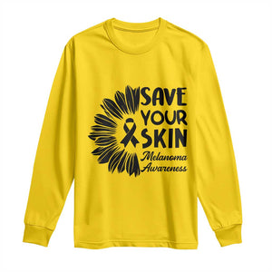 Skin Cancer Fighter Long Sleeve Shirt Save Your Skin TS12 Daisy Print Your Wear