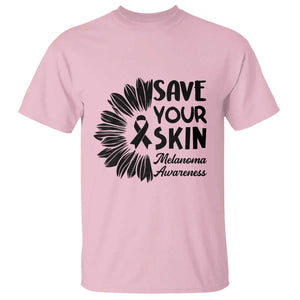 Skin Cancer Fighter T Shirt Save Your Skin TS12 Light Pink Print Your Wear