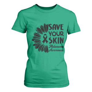 Skin Cancer Fighter T Shirt For Women Save Your Skin TS12 Irish Green Print Your Wear