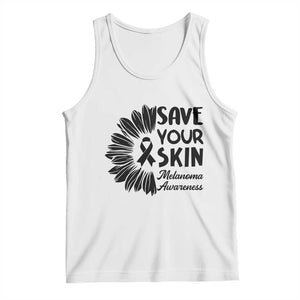 Skin Cancer Fighter Tank Top Save Your Skin TS12 White Print Your Wear