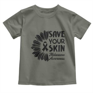 Skin Cancer Fighter Toddler T Shirt Save Your Skin TS12 Military Green Print Your Wear