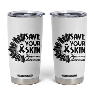 Skin Cancer Fighter Tumbler Cup Save Your Skin TS12 White Print Your Wear