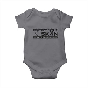 Melanoma Prevention Awareness Baby Onesie Protect Your Skin TS12 Charcoal Print Your Wear