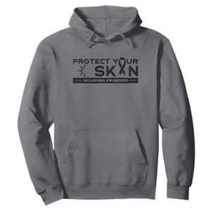 Melanoma Prevention Awareness Hoodie Protect Your Skin TS12 Charcoal Print Your Wear