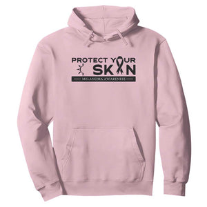 Melanoma Prevention Awareness Hoodie Protect Your Skin TS12 Light Pink Print Your Wear