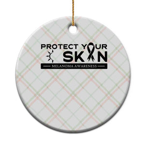 Melanoma Prevention Awareness Ceramic Ornament Protect Your Skin TS12 1pc Christmas Plaid Print Your Wear