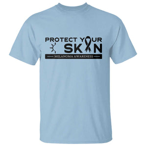 Melanoma Prevention Awareness T Shirt Protect Your Skin TS12 Light Blue Print Your Wear