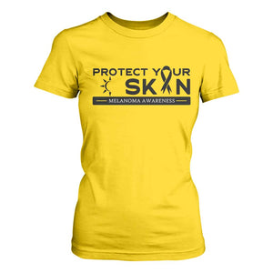 Melanoma Prevention Awareness T Shirt For Women Protect Your Skin TS12 Daisy Print Your Wear