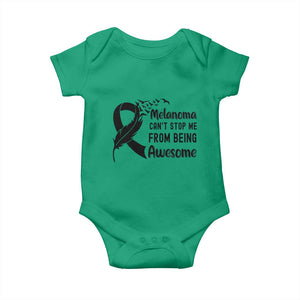 Melanoma Cant Stop Me From Being Awesome Baby Onesie Support Squad Gift TS12 Irish Green Print Your Wear