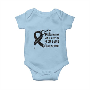 Melanoma Cant Stop Me From Being Awesome Baby Onesie Support Squad Gift TS12 Light Blue Print Your Wear