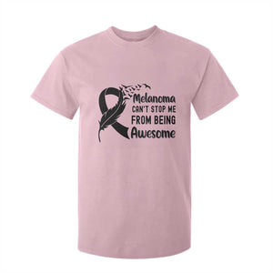 Melanoma Cant Stop Me From Being Awesome T Shirt For Kid Support Squad Gift TS12 Light Pink Print Your Wear