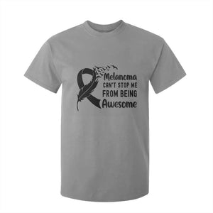 Melanoma Cant Stop Me From Being Awesome T Shirt For Kid Support Squad Gift TS12 Sport Gray Print Your Wear