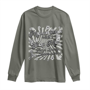 Melanoma Awareness Support Squad Long Sleeve Shirt Melanoma Can't Stop Me TS12 Military Green Print Your Wear