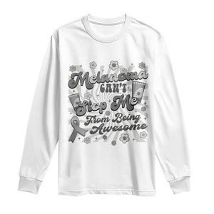 Melanoma Awareness Support Squad Long Sleeve Shirt Melanoma Can't Stop Me TS12 White Print Your Wear
