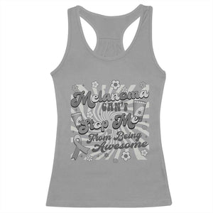 Melanoma Awareness Support Squad Racerback Tank Top Melanoma Can't Stop Me TS12 Sport Gray Print Your Wear