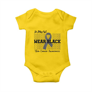 Skin Cancer Awareness Month Baby Onesie In May We Wear Black TS12 Daisy Print Your Wear