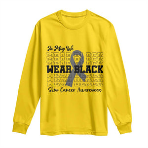Skin Cancer Awareness Month Long Sleeve Shirt In May We Wear Black TS12 Daisy Print Your Wear