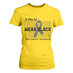 Skin Cancer Awareness Month T Shirt For Women In May We Wear Black TS12 Daisy Print Your Wear